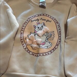Disney Aristocats Cream and Pink Graphic Top